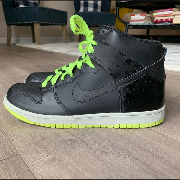 Nike Dunk High Premium Black/Volt Men’s 11 - Picture 3 of 7